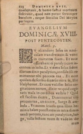 Evangelivm Dominicae XVIII. Post Pentecosten.