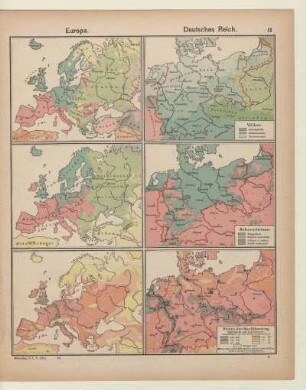 Deutsches Reich, Völker, Bekenntnisse, Dichte der Bevölkerung