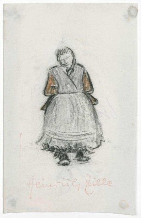 Frau mit Schürze