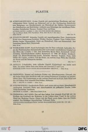 Plastik (Nr. 128-167)