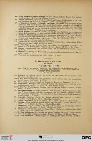 Skulpturen aus Holz, Marmor, Bronze, Elfenbein, Ton und Wachs. Figuren und Reliefs. (Nr. 228-257)