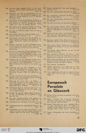 Europeesch Porselein en Glaswerk (Nr. 774-810)