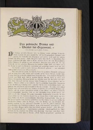 Das polnische Drama und Theater der Gegenwart