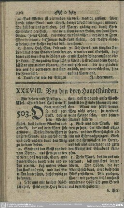 XXXVIII. Von den drey Hauptständen