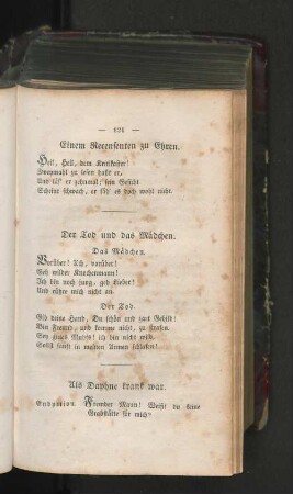 Als Daphne krank war.