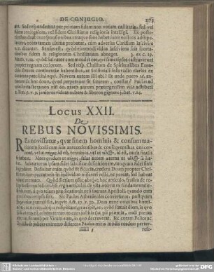 [Articulus] XXII. De Rebus Novissimis