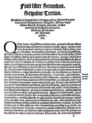 [Musice Ornithoparchiane Liber Tertius ecclesiasticum declaraus Accentum.]