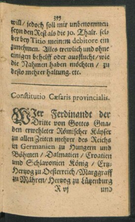 Constitutio Caesaris provincialis.