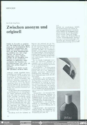 Zwischen anonym und originell : Verpacken