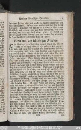Gebet um den lebendigen Glauben.