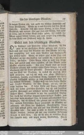 Gebet um den lebendigen Glauben.