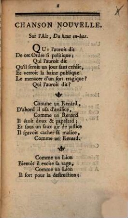 Les pourquoi : Réponse aux ridicules quand de M. le Comte de Tornet ; Chansons