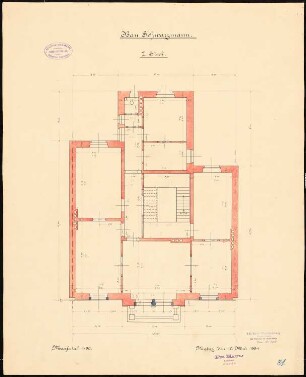 Wohnhaus Schwarzmann, Mainz: Grundriss 1. Obergeschoss 1:50