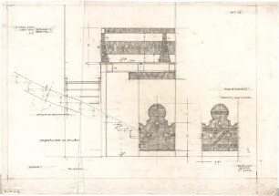 Gsaenger, Gustav; München - Allach; Ev. Kirche, Anbau Gemeindesaal - Treppenhaus mit Treppentür (Schnitt)