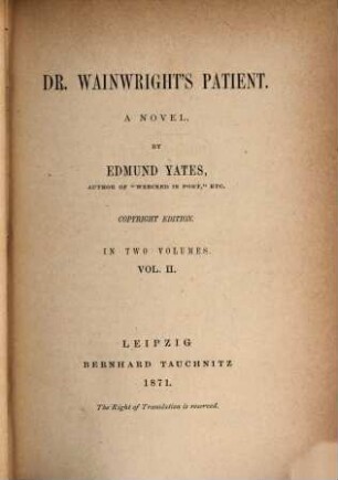 Dr. Wainwright's patient : a novel. 2