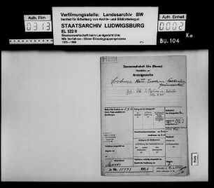 Handakten zur Voruntersuchung (Anzeigesache) gegen Böhme, Hans-Joachim