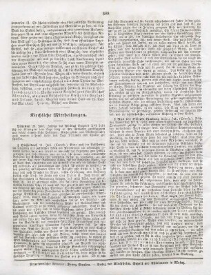 388 Kirchliche Mittheilungen