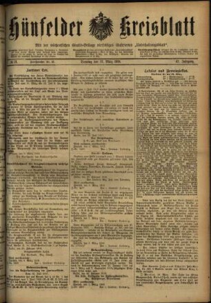 Ausgabe vom Dienstag, den 12. März 1918.
