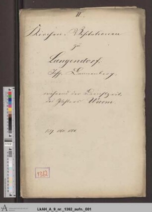 Langendorf: Visitationsakten