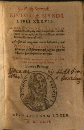 C. Plinii Secundi Historiae mundi libri XXXVII, 1