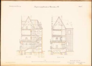 Regierungsgebäude, Münster: Schnitte 1:100