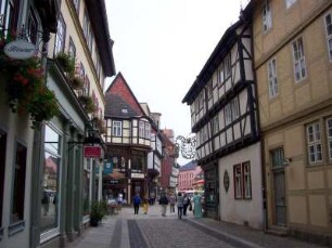 Quedlinburg: Blick von der Breiten Straße zum Marktplatz