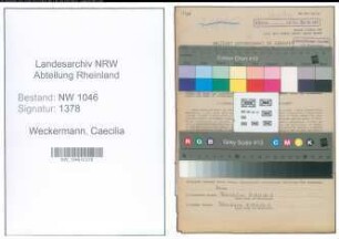 Entnazifizierung Caecilia Weckermann , geb. 12.01.1922 (Lehramtsanwaerterin)