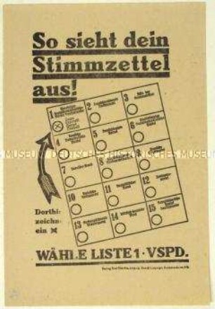 Aufruf der Vereinigten SPD zur Reichstagswahl am 4. Mai 1924