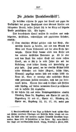 Die Erfurter Recusationsschrift.