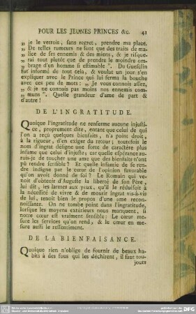 De La Bienfaisance