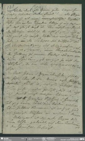 Eigenh. Brief von Friedrich von Schlegel an August Wilhelm von Schlegel, o.O.