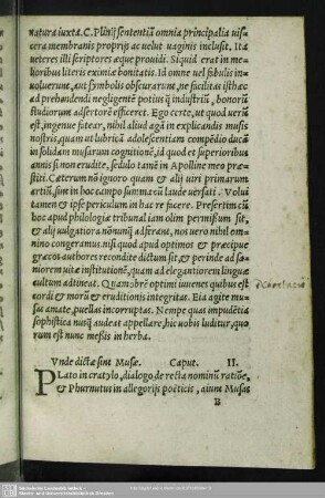 Unde dictae sint Musae. Caput. II.