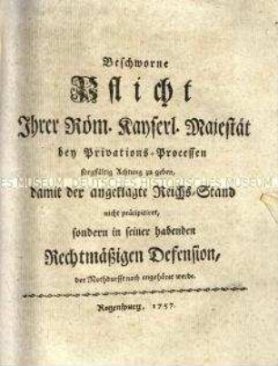Sammelband zur Reichspolitik 1757