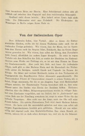 Von der italienischen Oper