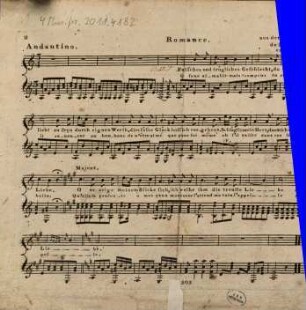 Romance Falsches und trügliches Geschlecht & : aus der Oper: Das Aschenbrödel ; mit Guitarre Begleitung