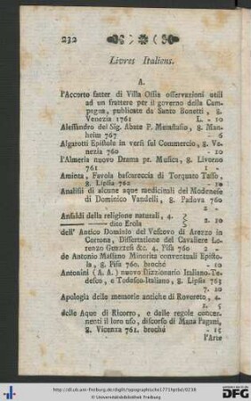 Livres Italiens.