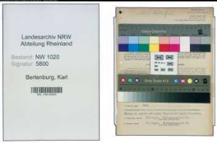 Entnazifizierung Karl Bertenburg , geb. 18.11.1921 (Fabrikant)