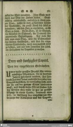 Drey und funfzigstes Capitel. Von den eingeführten Gebräuchen