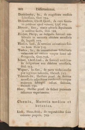 Chemia, Materia medica et botanica