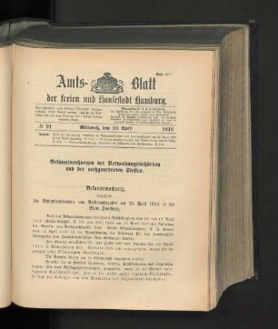 No. 91, 19. April 1916