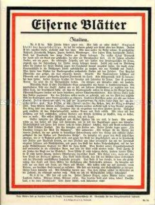 Eiserne Blätter Nr. 24 - Italien