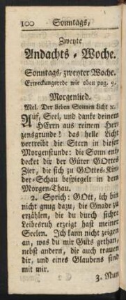 Zweyte Andachts-Woche.