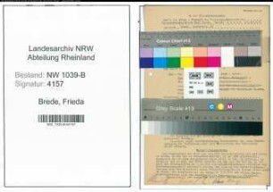 Entnazifizierung Frieda Brede , geb. 00.00.0000 ()