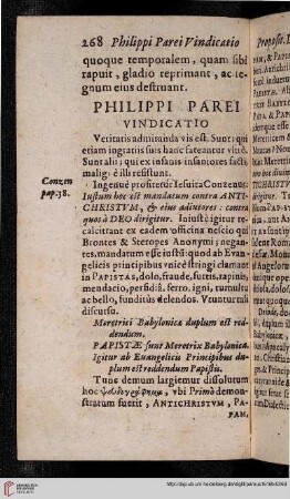 Philippi Parei Vindicatio