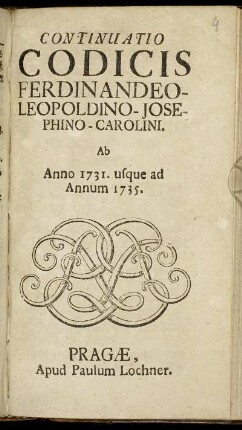[4]: Continuatio codicis Ferdinandeo-Leopoldini. [4]