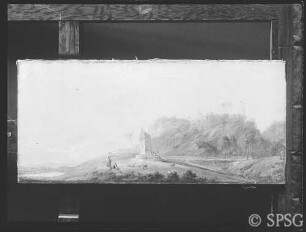 Krüger, Andreas. nach Knobelsdorff, Georg Wenzeslaus von: Landschaft mit Brunnen und Schäferpaar, GK I 11702.