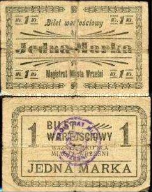 Wreschen, Notgeld 1 Marka