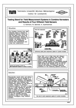 Testing for Yield Measurement Systems in Combine Harvesters and Results for Four Different Yield Sensors