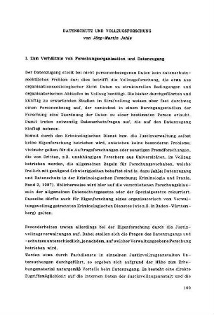 103-117, Datenschutz und Vollzugsforschung