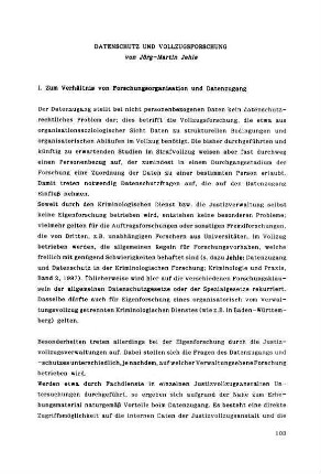 103-117, Datenschutz und Vollzugsforschung